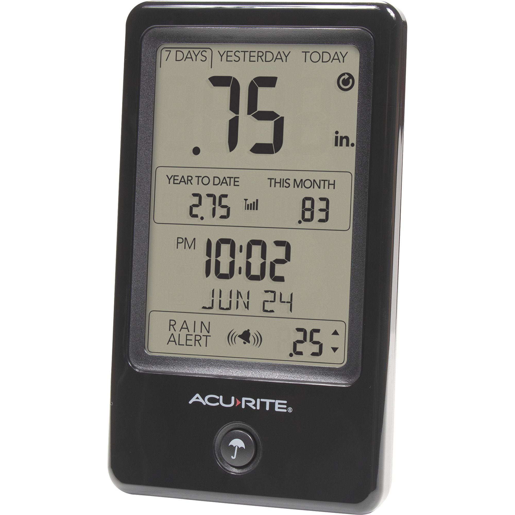 AcuRite Digital Self-Emptying Rain Gauge with Alarm, Model# 02446A1